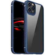 Custodia antiurto per airbag a quattro angoli in fibra di carbonio serie MG TPU + Clear PC, For iPhone 12 / 12 Pro, For iPhone 12 Pro Max, For iPhone 11, For iPhone 11 Pro, For iPhone 11 Pro Max