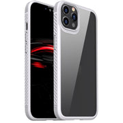 Custodia antiurto per airbag a quattro angoli in fibra di carbonio serie MG TPU + Clear PC, For iPhone 12 / 12 Pro, For iPhone 12 Pro Max, For iPhone 11, For iPhone 11 Pro, For iPhone 11 Pro Max