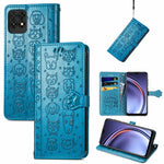 Bella custodia in pelle a vibrazione orizzontale con motivo a rilievo di gatto e cane, con supporto e fessure per carte e portafoglio e chiusura a cartone animato e cordino, For ZTE Nubia Z30 Pro, For Huawei Maimang 10 SE