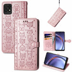 Bella custodia in pelle a vibrazione orizzontale con motivo a rilievo di gatto e cane, con supporto e fessure per carte e portafoglio e chiusura a cartone animato e cordino, For ZTE Nubia Z30 Pro, For Huawei Maimang 10 SE