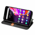 Custodia in pelle PU magnetica a vibrazione orizzontale pressata a griglia cubica con supporto, slot per carte e portafoglio, For Infinix Hot 10T, For Infinix Note 10 Pro, For Infinix Smart 5