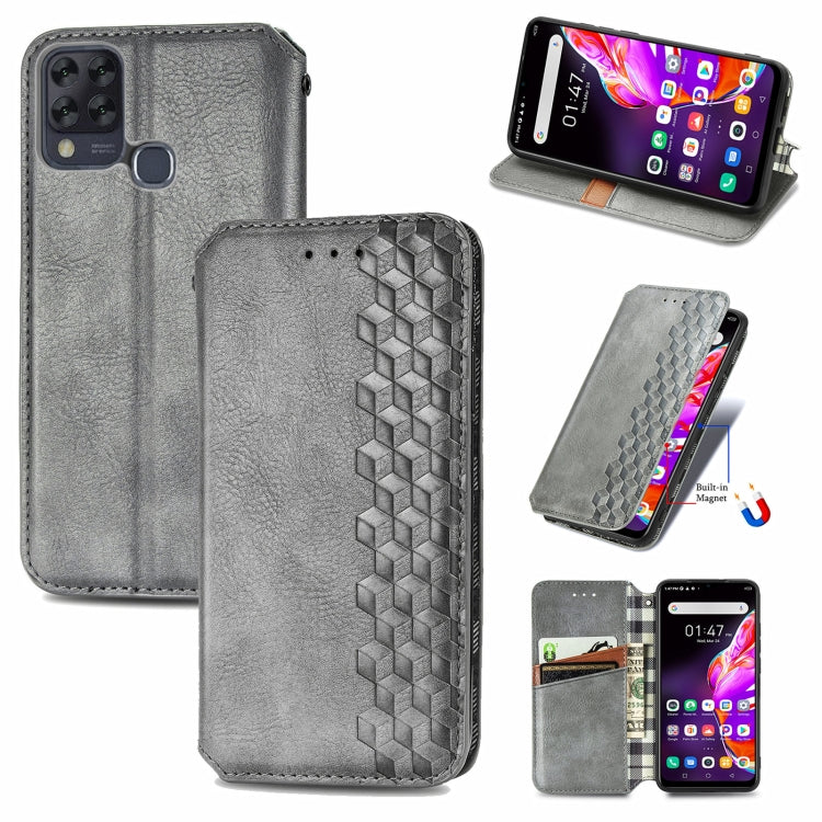 Custodia in pelle PU magnetica a vibrazione orizzontale pressata a griglia cubica con supporto, slot per carte e portafoglio, For Infinix Hot 10T, For Infinix Note 10 Pro, For Infinix Smart 5