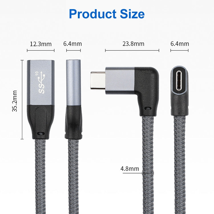 Cavo prolunga USB-C 100W maschio a femmina 0,2-1,5m