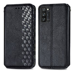 Custodia in pelle PU magnetica a vibrazione orizzontale pressata a griglia cubica con supporto, slot per carte e portafoglio, For Blackview A100, For OUKITEL C21 Pro, For OPPO Realme GT Master, For vivo S7