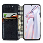 Custodia in pelle PU magnetica a vibrazione orizzontale pressata a griglia cubica con supporto, slot per carte e portafoglio, For Blackview A100, For OUKITEL C21 Pro, For OPPO Realme GT Master, For vivo S7