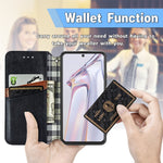 Custodia in pelle PU magnetica a vibrazione orizzontale pressata a griglia cubica con supporto, slot per carte e portafoglio, For Blackview A100, For OUKITEL C21 Pro, For OPPO Realme GT Master, For vivo S7