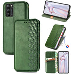 Custodia in pelle PU magnetica a vibrazione orizzontale pressata a griglia cubica con supporto, slot per carte e portafoglio, For Blackview A100, For OUKITEL C21 Pro, For OPPO Realme GT Master, For vivo S7