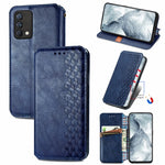 Custodia in pelle PU magnetica a vibrazione orizzontale pressata a griglia cubica con supporto, slot per carte e portafoglio, For Blackview A100, For OUKITEL C21 Pro, For OPPO Realme GT Master, For vivo S7