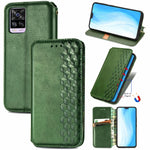 Custodia in pelle PU magnetica a vibrazione orizzontale pressata a griglia cubica con supporto, slot per carte e portafoglio, For Blackview A100, For OUKITEL C21 Pro, For OPPO Realme GT Master, For vivo S7