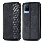 Custodia in pelle PU magnetica a vibrazione orizzontale pressata a griglia cubica con supporto, slot per carte e portafoglio, For vivo V21, For ZTE Axon 30 5G, For ZTE nubia Z30 Pro, For Alcatel 1S 2021