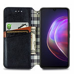 Custodia in pelle PU magnetica a vibrazione orizzontale pressata a griglia cubica con supporto, slot per carte e portafoglio, For vivo V21, For ZTE Axon 30 5G, For ZTE nubia Z30 Pro, For Alcatel 1S 2021