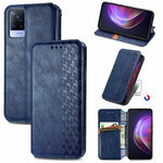 Custodia in pelle PU magnetica a vibrazione orizzontale pressata a griglia cubica con supporto, slot per carte e portafoglio, For vivo V21, For ZTE Axon 30 5G, For ZTE nubia Z30 Pro, For Alcatel 1S 2021