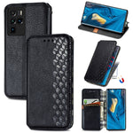 Custodia in pelle PU magnetica a vibrazione orizzontale pressata a griglia cubica con supporto, slot per carte e portafoglio, For vivo V21, For ZTE Axon 30 5G, For ZTE nubia Z30 Pro, For Alcatel 1S 2021