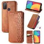 Custodia in pelle PU magnetica a vibrazione orizzontale pressata a griglia cubica con supporto, slot per carte e portafoglio, For vivo V21, For ZTE Axon 30 5G, For ZTE nubia Z30 Pro, For Alcatel 1S 2021