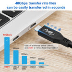 Cavo dati USB-C 4.0 maschio a maschio compatibile iPhone 15 e 16