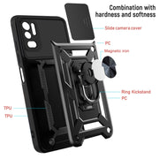 Cover per fotocamera scorrevole Custodia protettiva in TPU + PC, For Xiaomi Redmi Note 10 5G