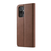 LC.IMEEKE Custodia in pelle a vibrazione orizzontale con struttura in vitello con supporto, slot per schede e portafoglio, For Xiaomi Redmi 10