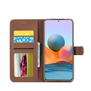 LC.IMEEKE Custodia in pelle a vibrazione orizzontale con struttura in vitello con supporto, slot per schede e portafoglio, For Xiaomi Redmi 10
