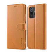 LC.IMEEKE Custodia in pelle a vibrazione orizzontale con struttura in vitello con supporto, slot per schede e portafoglio, For Xiaomi Redmi 10