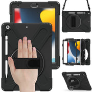 Custodia protettiva in silicone + PC con supporto e tracolla, For iPad 10.2 2021 / 2020 / 2019