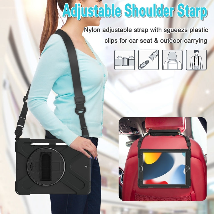 Custodia in silicone con tracolla per iPad 10.2 2019-2021