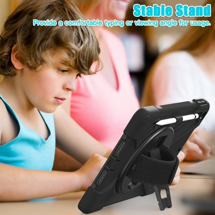 Custodia protettiva in silicone + PC con supporto e tracolla, For iPad 10.2 2021 / 2020 / 2019