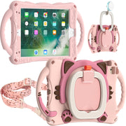 Custodia protettiva in EVA antiurto per bambini Cute Cat King con supporto, tracolla e maniglia, For iPad mini 2019 / 4 / 3 / 2 / 1