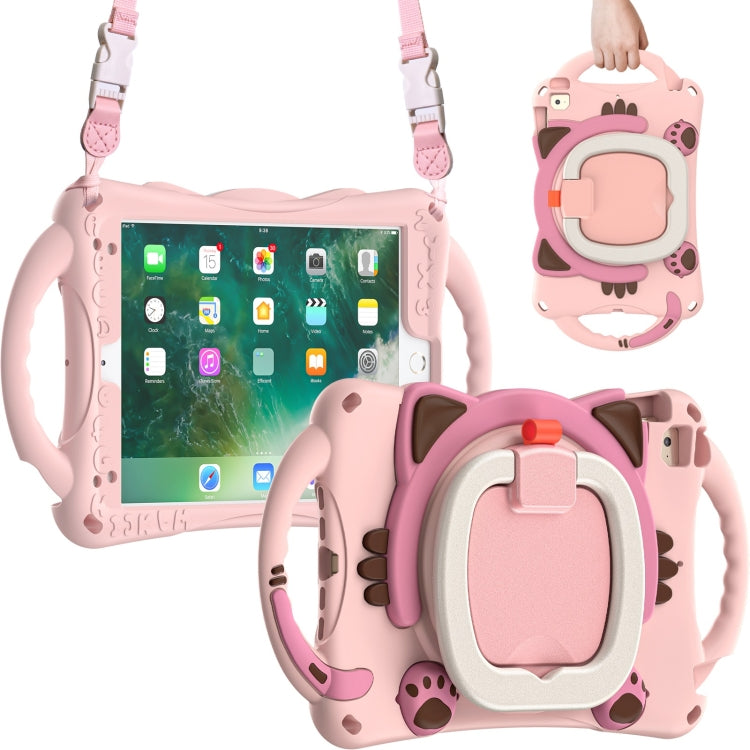 Custodia protettiva in EVA antiurto per bambini Cute Cat King con supporto, tracolla e maniglia, For iPad mini 2019 / 4 / 3 / 2 / 1