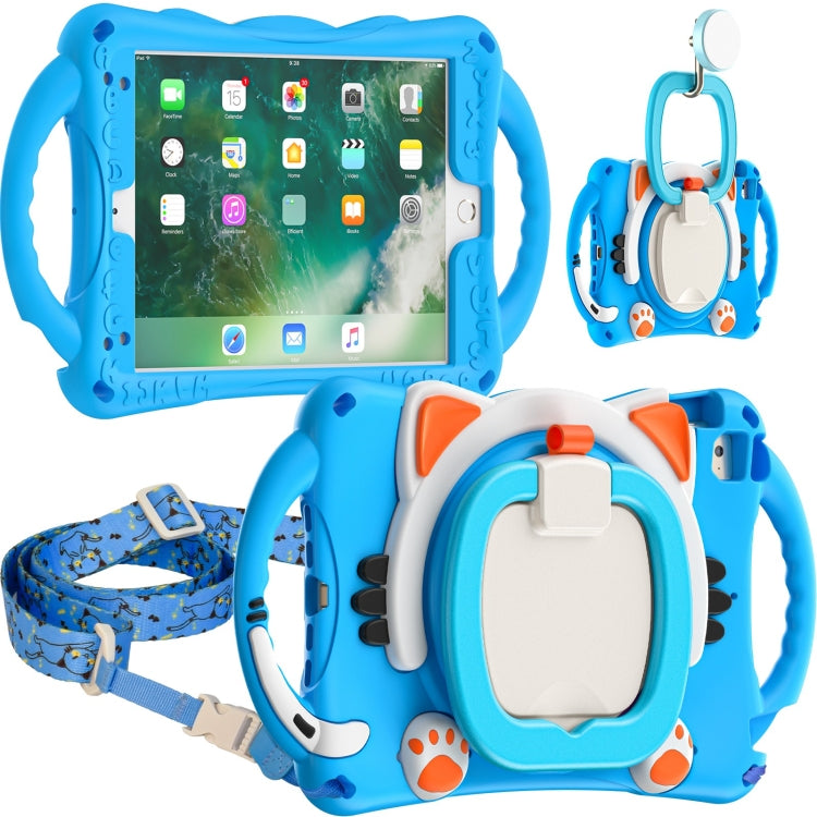 Custodia protettiva in EVA antiurto per bambini Cute Cat King con supporto, tracolla e maniglia, For iPad mini 2019 / 4 / 3 / 2 / 1