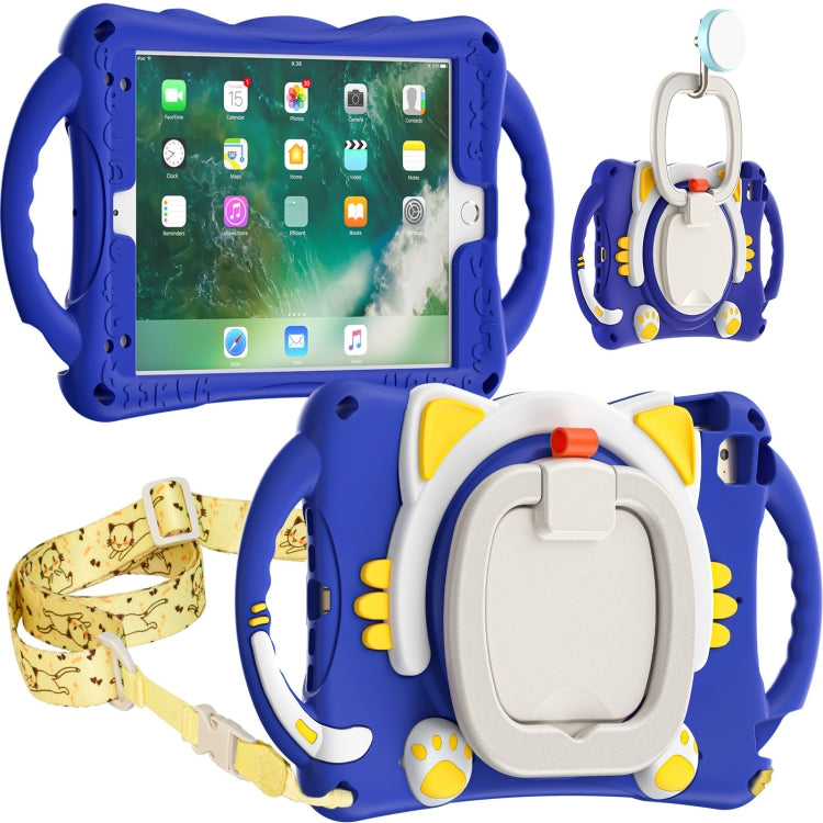 Custodia protettiva in EVA antiurto per bambini Cute Cat King con supporto, tracolla e maniglia, For iPad mini 2019 / 4 / 3 / 2 / 1