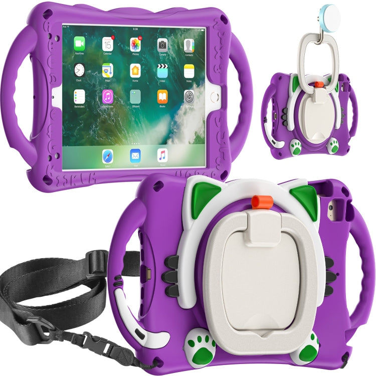 Custodia protettiva in EVA antiurto per bambini Cute Cat King con supporto, tracolla e maniglia, For iPad mini 2019 / 4 / 3 / 2 / 1