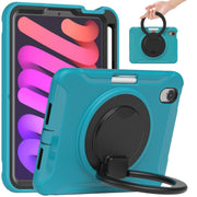 Custodia protettiva antiurto in TPU + PC con supporto per impugnatura pieghevole con rotazione a 360 gradi e slot per penna, For iPad mini 6 / mini 2024