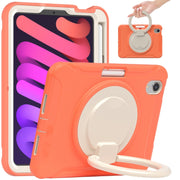 Custodia protettiva antiurto in TPU + PC con supporto per impugnatura pieghevole con rotazione a 360 gradi e slot per penna, For iPad mini 6 / mini 2024