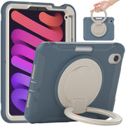 Custodia protettiva antiurto in TPU + PC con supporto per impugnatura pieghevole con rotazione a 360 gradi e slot per penna, For iPad mini 6 / mini 2024