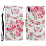 Custodia in pelle flip orizzontale con motivo dipinto con supporto, slot per schede e portafoglio, For Samsung Galaxy A01