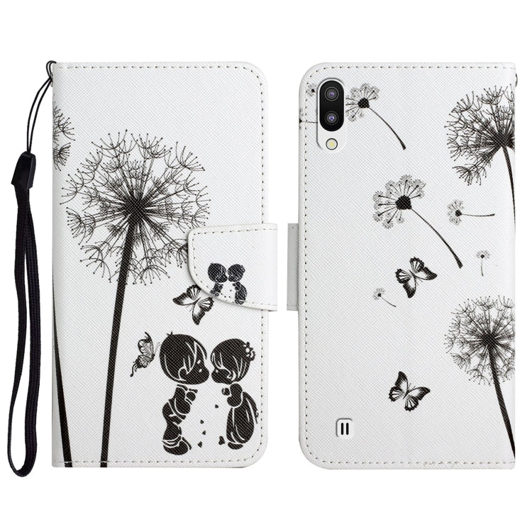 Custodia in pelle flip orizzontale con motivo dipinto con supporto, slot per schede e portafoglio, For Samsung Galaxy A01