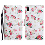 Custodia in pelle flip orizzontale con motivo dipinto con supporto, slot per schede e portafoglio, For Samsung Galaxy A01