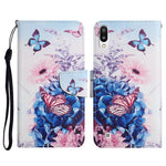 Custodia in pelle flip orizzontale con motivo dipinto con supporto, slot per schede e portafoglio, For Samsung Galaxy A01