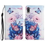 Custodia in pelle flip orizzontale con motivo dipinto con supporto, slot per schede e portafoglio, For Samsung Galaxy A02