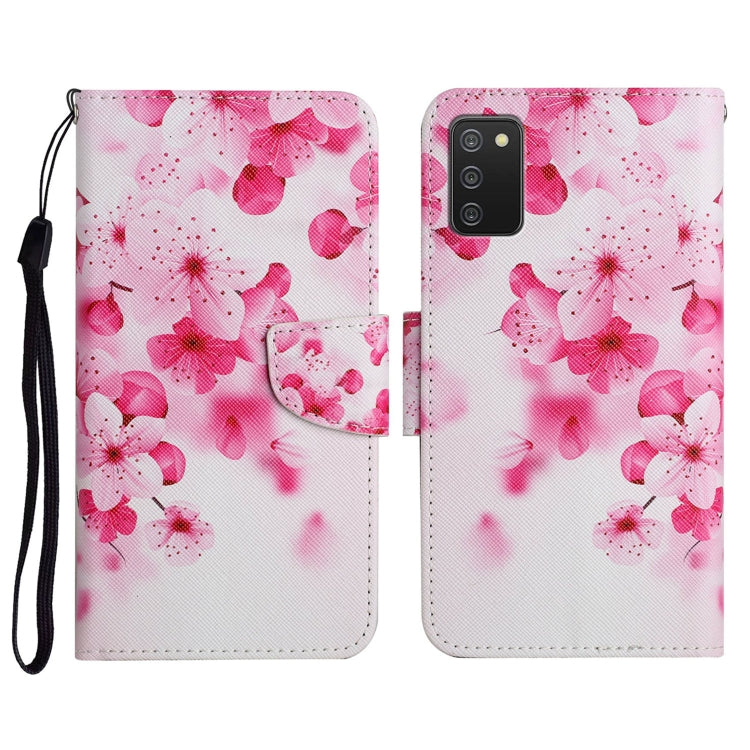 Custodia in pelle flip orizzontale con motivo dipinto con supporto, slot per schede e portafoglio, For Samsung Galaxy A02s US Edition