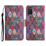 Custodia in pelle flip orizzontale con motivo dipinto con supporto, slot per schede e portafoglio, For Samsung Galaxy A02s US Edition