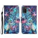 Custodia in pelle flip orizzontale con motivo dipinto con supporto, slot per schede e portafoglio, For Samsung Galaxy A02s US Edition