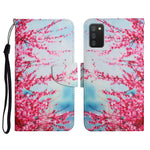 Custodia in pelle flip orizzontale con motivo dipinto con supporto, slot per schede e portafoglio, For Samsung Galaxy A02s EU Edition