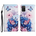 Custodia in pelle flip orizzontale con motivo dipinto con supporto, slot per schede e portafoglio, For Samsung Galaxy A03s 164mm