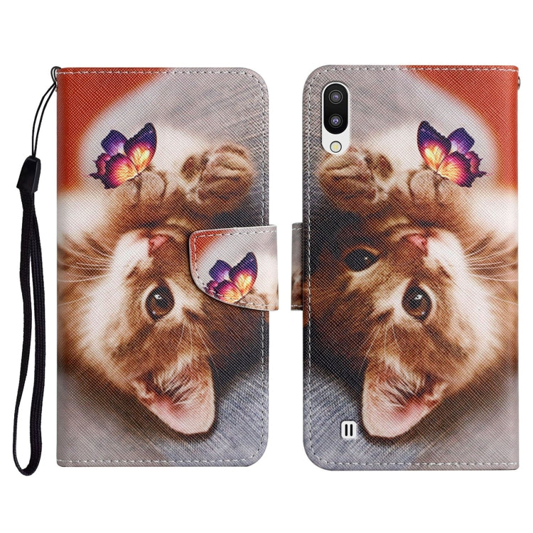 Custodia in pelle flip orizzontale con motivo dipinto con supporto, slot per schede e portafoglio, For Samsung Galaxy A10 / M10