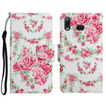 Custodia in pelle flip orizzontale con motivo dipinto con supporto, slot per schede e portafoglio, For Samsung Galaxy A10s