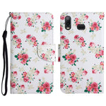 Custodia in pelle flip orizzontale con motivo dipinto con supporto, slot per schede e portafoglio, For Samsung Galaxy A10s