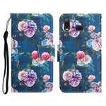 Custodia in pelle flip orizzontale con motivo dipinto con supporto, slot per schede e portafoglio, For Samsung Galaxy A10s