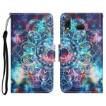 Custodia in pelle flip orizzontale con motivo dipinto con supporto, slot per schede e portafoglio, For Samsung Galaxy A10s