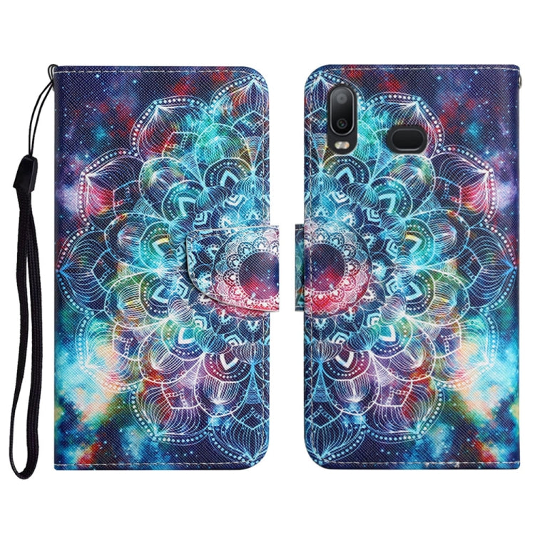 Custodia in pelle flip orizzontale con motivo dipinto con supporto, slot per schede e portafoglio, For Samsung Galaxy A10s